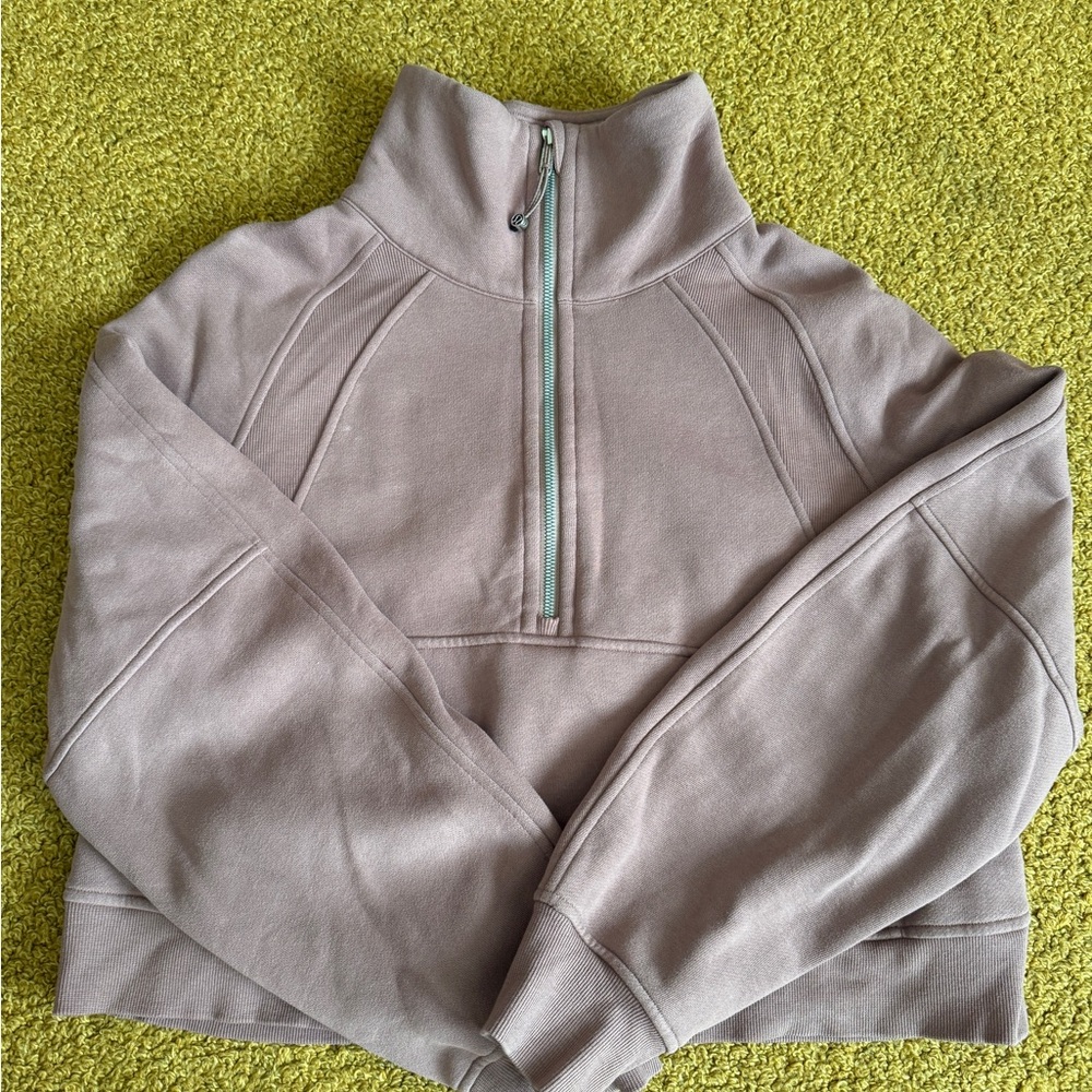 Lululemon Mauve Quarter-Zip  Scuba Pullover